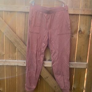 Sonoma Rose-Mauve Jogger Pants with Patch Pockets